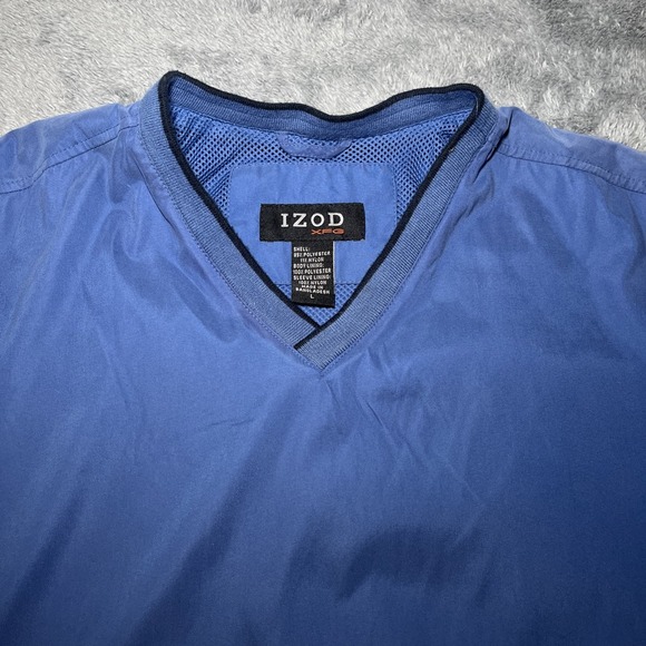Izod Other - Vintage Men's Izod Xfg V-Neck Blue Sweater SZ L Polyester & Nylon